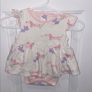 Adorable Pink and Purple Animal Print Baby Dress